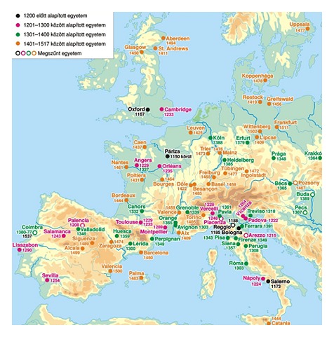 Egyetemek a középkori Európában