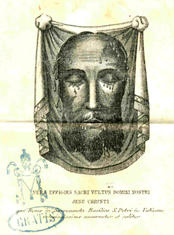 A Veronika kendőről készült hitelesített szentkép