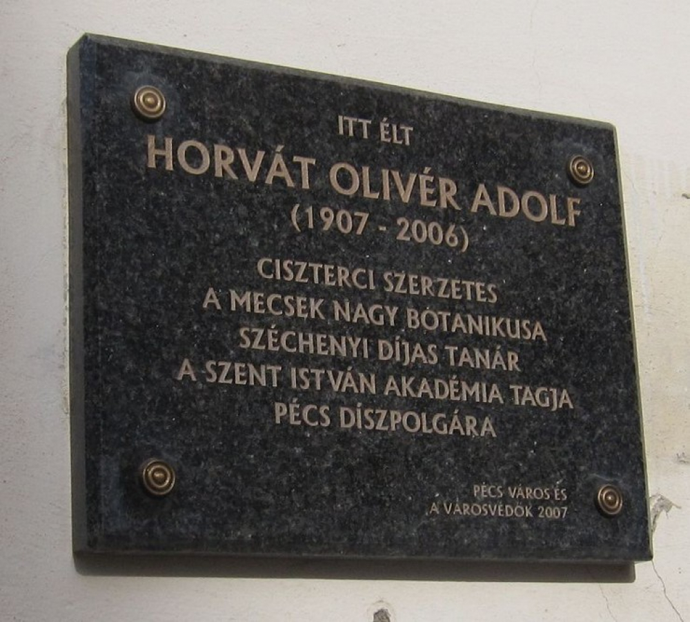 164 Horvat Adolf Oliver emlektabla