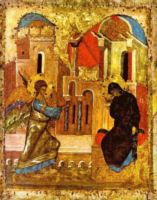 Angyali üdvözlet - Orosz ikon a XIV. századból