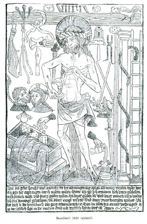 Krisztus szenvedésének eszközei középkori nyomtatványon