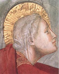 Giotto részlet: Mária feje
