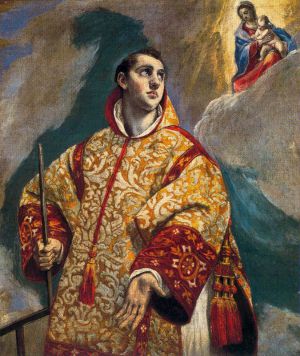 Aparicion de la Virgen a san Lorenzo El Greco k