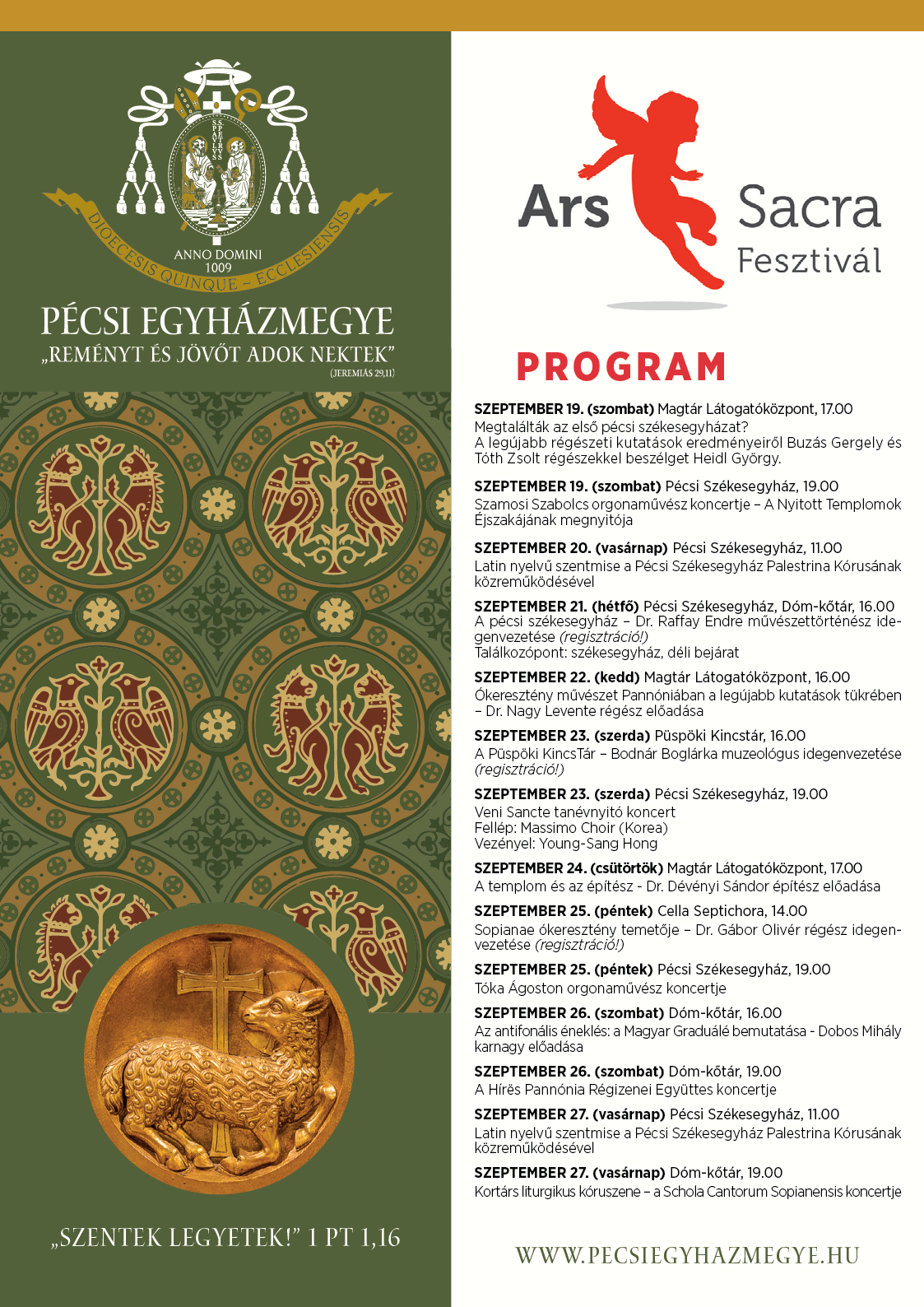 Ars Sacra Fesztivál (Pécs, 2015) - plakát