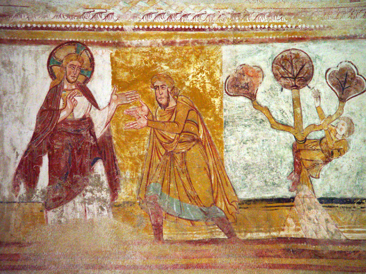 Ábrahám meghívása (freskó, 11. század, Saint-Savin, Franciaország)