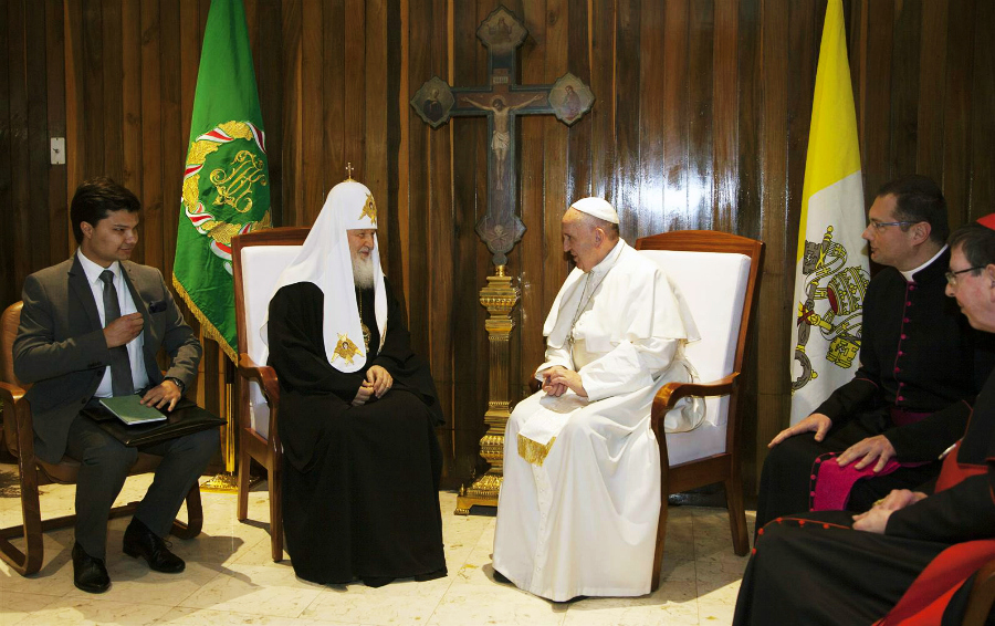 Ferenc pápa és Kirill pátriárka Kubában