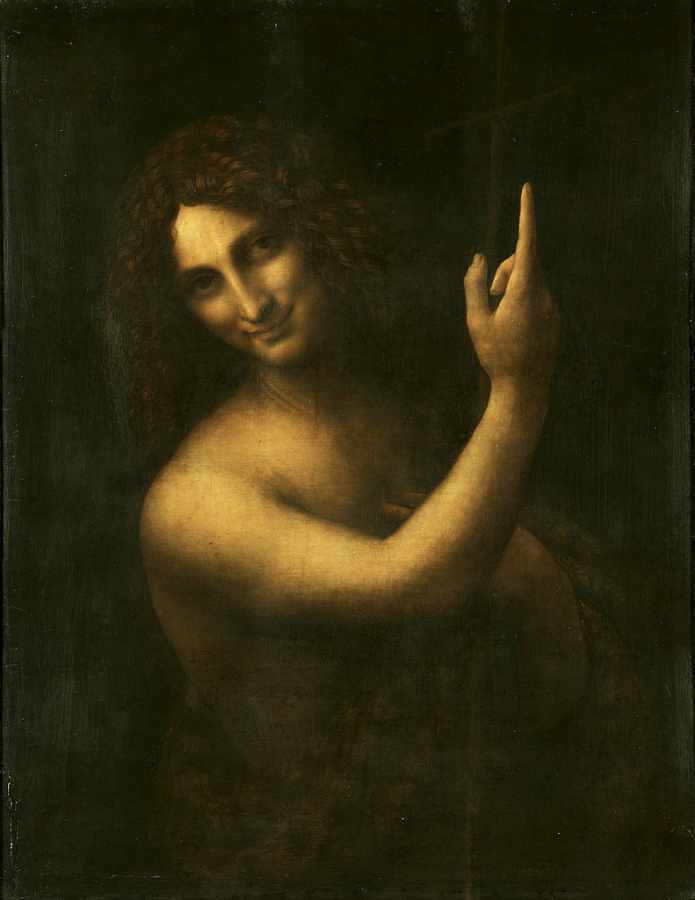 Leonardo da Vinci Saint John the Baptist C2RMF retouched
