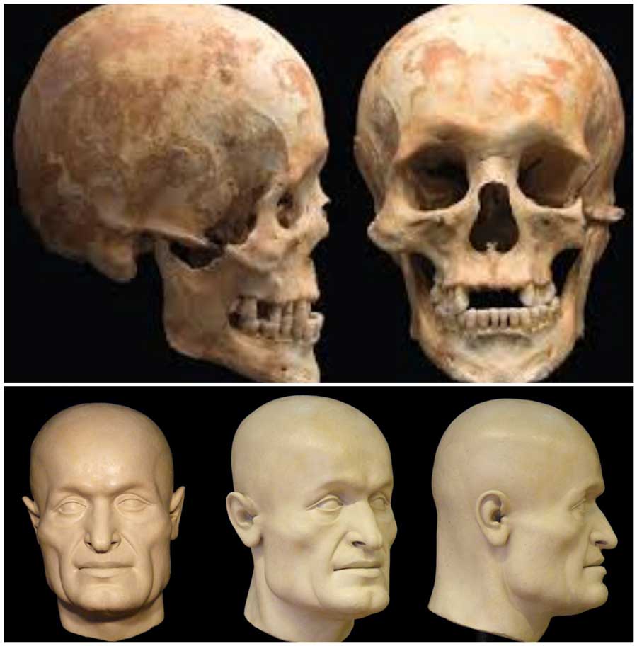 Janus fej collage