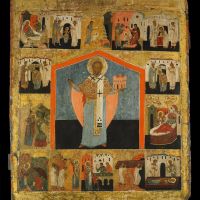 Szent Miklós ikon - Jelenetek a Szent életéből - Készült a XVI. század vége felé a Felső-Volga régióban | Forrás: The British Museum