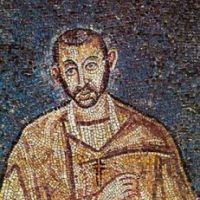 Szent Ambrus legkorábbi ismert portréja. Milánó, Szent Ambrus bazilika, V. sz.