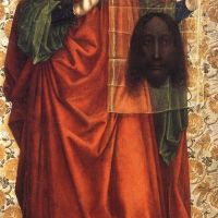 Robert Campin: Szent Veronika (1430 k. olaj, vászon; 148,2×57,7 cm; Frankfurt, Staedelsches Kunstinstitute)