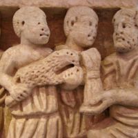 Ókeresztény szarkofág részlete (4. század első fele, Arles, Vértesaljai László fotója)