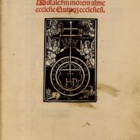 A pécsi misekönyv (Missale Quinque-Ecclesiense, 1499) első oldala