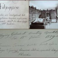 Luigi Galimberti és Francesco Tarnassi aláírása a nyilvános pécsi püspöki könyvtár vendégkönyvében (1889. június 15.)