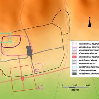 A római kori és a középkori település egymáshoz viszonyított helyzete | Ábra: Tóth Zsolt, ásatásvezető (Janus Pannonius Múzeum)