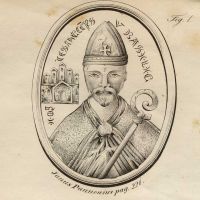 Janus Pannonius pécsi püspök arcképe egy ezüstdomborművön