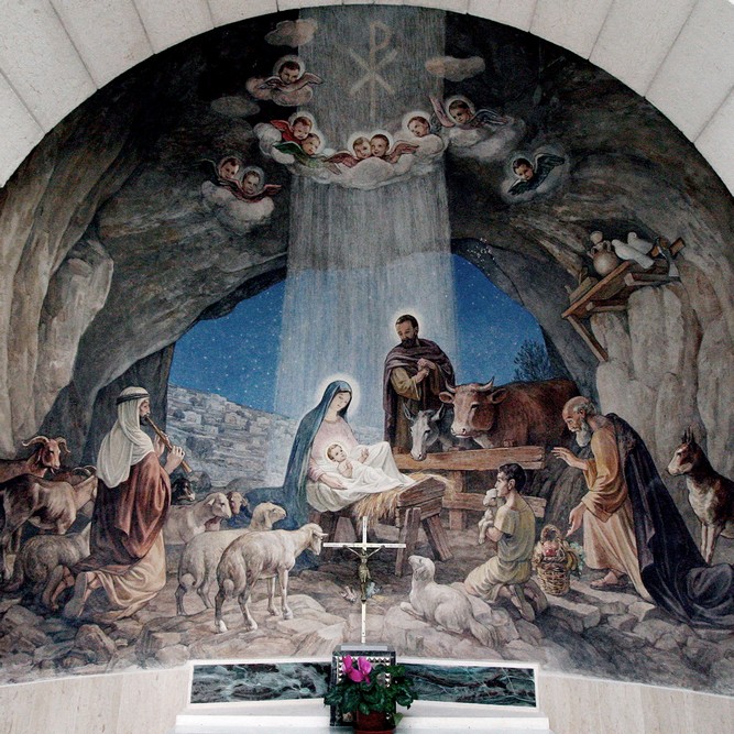 01d_Betlehem_Pásztorok_mezeje_templom_freskója